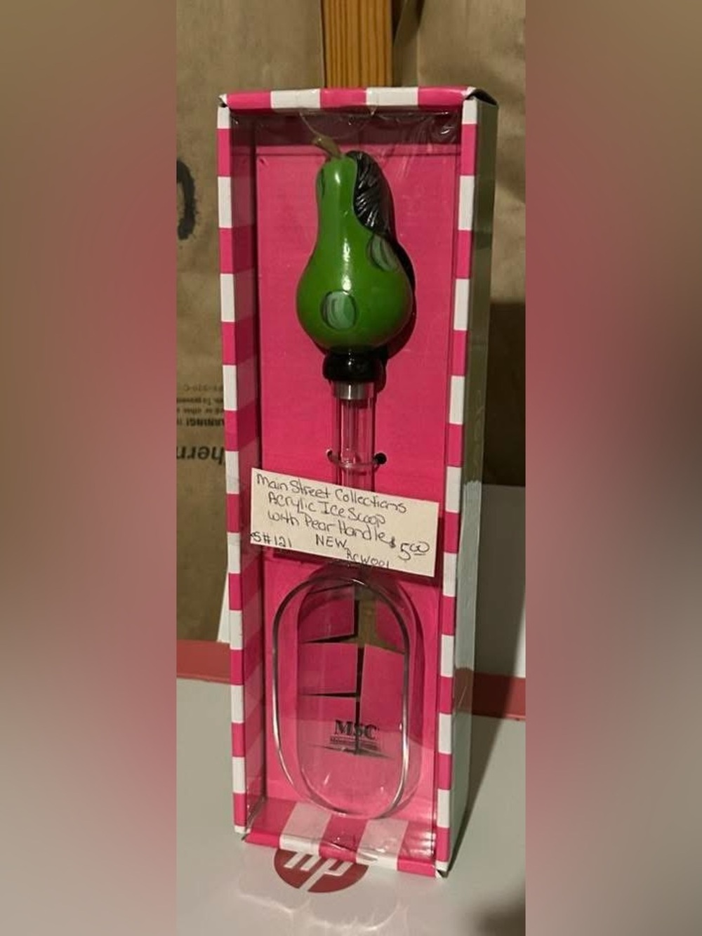 Green Pear Acrylic scoop